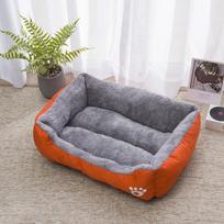 Color Square Winter Soft Warm House for Dog Bed for Dog Mat Waterproof Cat Bed Pet Bed for Large Medium Small Dog House XS 50X40CM gray