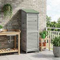 Sodo Sandėlys Pilka 59 x 56 x 176 cm Kietasis pušinis medis