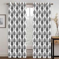 Black and White Triangle Polyester Curtain for Bedside, 3D Print, Luxury, Modern Window Curtain, 1-Piece Vivid Rideaux 100W160H(CM)40x63in&Hook white