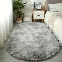 Dažymo technika „tie-dye“ ovalus kilimas Miegamojo kilimėlis prie lovos Kilimėlis prie sofos ir kavos staliuko Viso ploto 60 * 120cm