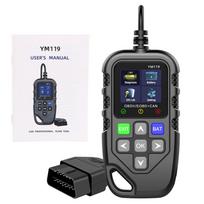 Daugialypės kalbos YM119 OBDII skaitytuvas Automobilio Auto diagnostikos įrankis Veikia su visais automobiliais Skaityti/Trinti kodus Skaityti transporto priemonės informaciją OBD2 kodų skaitytuvas Black