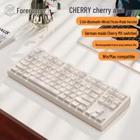 Feker CR87 87-Key Three-Mode Cherry MX Mechanical Keyboard balta spalva