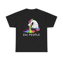 EW People Funny Unicorn Graphic T Shirt NEW Unisex Heavy Cotton Tee S