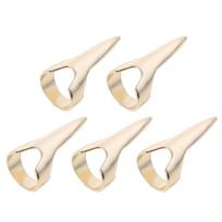 5xRetro Nail Finger Cosplay Metal Ring for Hair Braiding Curling Claws Ring 1