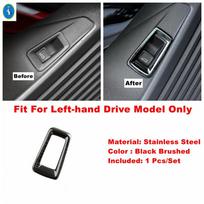 Black Brushed Car Accessories Dashboard Air Outlet Armrest Box Water Cup Holder Panel Cover Trim Fit For VW ID.4 ID4  - 2024 Rear Trunk Button