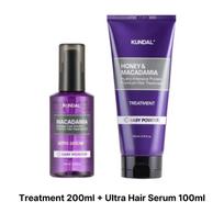 [KUNDAL] Honey & Macadamia Hair Treatment 200ml + Ultra Hair Serum 100ml Set Treatment 200ml + Serum 100ml
