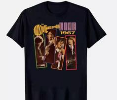 The Monkees Live 1967 T-Shirt Gift For Fans Music Black Shirt Unisex T-Shirt L