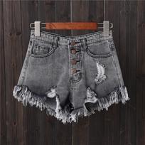 Women's Shorts Punk Ripped Baggy Short Pants for Woman To Wear Mini Loose Jeans Denim Korean Style XL Streetwear Clothing Cheap S