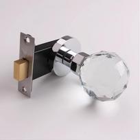 Transparent Ball Invisible Hidden Door Lock, Egg Shaped Crystal Knob, Indoor Door Handle, Keyless Bathroom Single Sided Handle 60mm