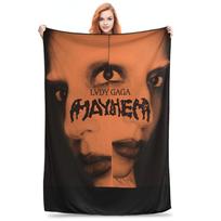 Lady Gaga Mayhem New Album Music  Flannel Throw Blankets  Blankets for Bedding Travel Ultra-Soft Quilt 75x90cm brown