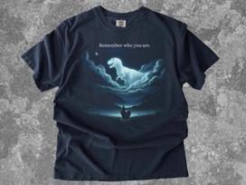 Remember Who You Are Chicken Dinosaur  Shirt Funny Evolution Meme Tee 2XL