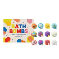 Bath Bombs with Surprise Inside, 12Pcs Fizzy Bubble Bath Gift Set, Dinosaur Egg & Ocean Theme Bath Fizzies, Natural Sea Salt Color Changing Spa Easter 12pcs