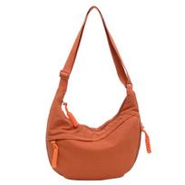 Women Crescent Bag, Nylon Hobo Shoulder Bag Dumpling Bag, Half Moon Sling Crossbody with Multi Pockets Adjustable Strap for Travel Work pilka