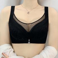 Moteriška plona didesnio dydžio liemenėlė su liemenėle nuo krūtų nukarimo, nėriniuota, seksuali, pakelianti 36/80B