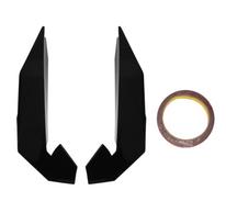 2Pcs Glossy Black Canards For Honda Civic Type R