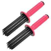 Hair Curler Hair Fluffy Curling Roll Comb Anti‑Slip Curling Wand Hairstyling Tools black