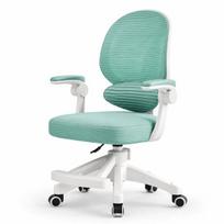 Pasukama ergonominė vaikiška kėdė, eCarla, balta, mėtinė