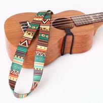Etninio stiliaus ukulelės dirželio terminio perdavimo juostelės gitaros diržas instrumentas gitaros priedai Ukulele Strap brown