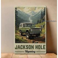 Ford Bronco Vintažinis Metalinis Plakatas 20x30cm Rustic Garažo Sienos Menas Vyriškas Kampelis Dekoras Skardinis Col 20x30 įvairiaspalvis