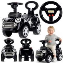 Vaikiškas paspiriamas automobilis, stumdukas, vaikštynė GO GO Fashion juodas