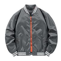 Bomber Striukė Vyriška ir Moteriška Poros Beisbolo Uniforma Paminkštinta ir Storesnė Laisvalaikio Darbinė Striukė Vyriška Amerikietiško Stiliaus 6XL juoda