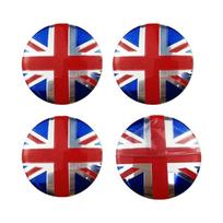 4pcs 56mm 60mmUniversal Car Wheel Center Cover Hub Cap Union Jack Badge Sticker Replacement