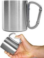 Metalinis Kempingo Puodelis su Karabinero Rankena, 200ml