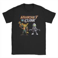 Graphic Printing Ratchet and Clank T Shirt For Unisex  Pure Cotton Tee Shirt Short Sleeve Clothing S įvairiaspalvis