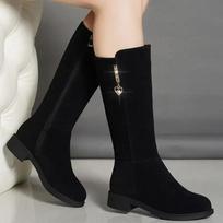 Moteriški aukštakulniai batai Moteriški ilgaauliai, plokščiapadžiai žieminiai Nauja tendencija Darbas Patogus ir elegantiškas pasiūlymas Prašmatnus 35 black