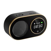 350 ml Automatinis putojantis muilas Skaitmeninis laikrodis Montuojamas ant sienos USB įkraunamas Skysto muilo dozatorius su HD LED Dozatorius voniai juoda