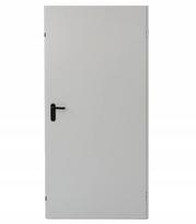 Plieninės techninės išorinės durys 80x200 cm, pilkos RAL 7035, universalios
