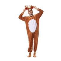 New Halloween reindeer onesie animal role-playing costume for men and women S brown