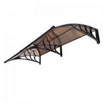 Durų stogelis 96,5x198,7x27,5 cm Rudas Polikarbonatas