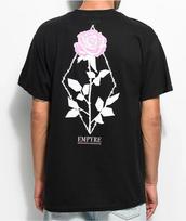 Empyre Mens Eden Flora Rose Black Tee Shirt New Medium Unisex T-Shirt XL