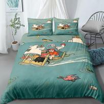 Col Cube Math Soft with Soft Fabric Duvet Cover Set featuringout shet King Quen Double Ful Twin Single Sized Dimensions Bed Linen Set 135*200cm Eu-Single white