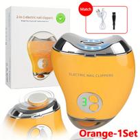 Electric Nail Polisher 3 Speed Adjustable Nail Clipper Digital Display Double Heads for Kids Adults Seniors Trimmer File gray
