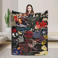 Korns Rock Band Music Flannel Throw Blanket Heavy Metal for Bedding Throws Knitted Blanket Outdoor Warm Multifunction 75x90cm