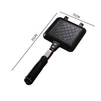 Sandwich Maker Grilled Sandwich Panini Maker Pan with Non-Stick Plates Stovetop Toasted Sandwich Maker Aluminum Flip Pan JT