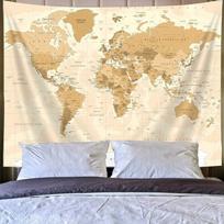 Medium-sized world map tapestry wall hanging 75x100 juoda
