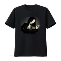 Ville Valo HIM band smoking T shirt black Short sleeve All sizes 1F1018 Themed Rock Style  vintage Washed Top For Everyday Wear S įvairiaspalvis