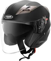 Yema motociklo šalmas matinės juodos spalvos, dydis L 58–59 cm