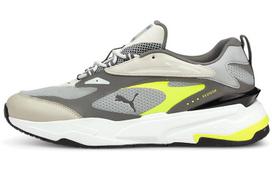 PUMA RS Fast Neon Running Shoes White/Brown/Yellow 382520-02 36