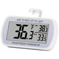 Skaitmeninis šaldytuvo termometras, vandeniui atsparus, didelis LCD, baltas