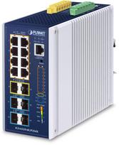 Switch Planet PLANET Industrial L3 8 prievadų valdomas Gigabit Ethernet jungiklis (10/100/1000) su PoE palaikymu, aliuminis, Blue | IGS-6329-8UP2S4X | 4711605286398