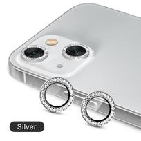 9D galinė deimantinė objektyvo apsauga, skirta „iPhone 14 Pro Max“ fotoaparatui, grūdintas stiklas, skirtas „iPhone 11 12 13 Pro Max“ dėklui For iPhone 14plus sidabras
