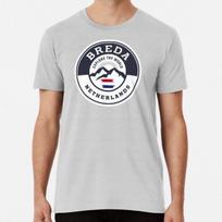 Breda Netherlands Black and White Crest  S to 5XL Made in the AU/USA T-Shirt M white