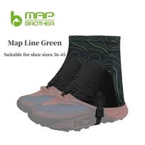 Durable And Safe Map Brother Outdoor Unisex High Running Trail Gaiters Protective Sandproof Shoe Covers For Triathlon Marathon Hiking Reflective