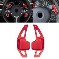 1 Pair Steering Wheel Paddle Shifter Extension Cover Red For BMW F22 F30 F31 F32 black