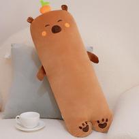 Soft Capybara Plush Toy Cuddly Stuffed Animal Long Sleep Pillow Gift for Girls Christmas Birthday 70cm mėlyna