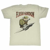 Flash Gordon Flash Rocket Natural T-Shirt Mens Womens Tees Top XL